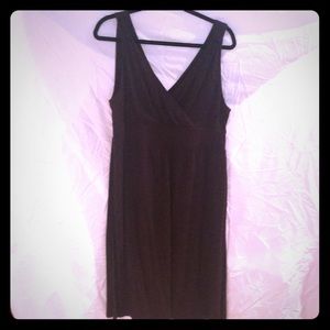 Brown sleeves knit dress